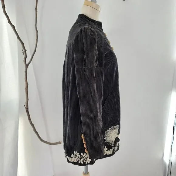 RARE anthropologie elevenses peacock corduroy - Picture 15 of 16